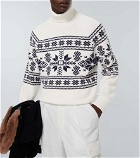 Brunello Cucinelli - Jacquard turtleneck cashmere sweater
