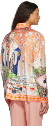 Casablanca Multicolor Printed Silk Twill Shirt