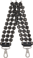 Stefan Cooke Black Short Button Bag Strap