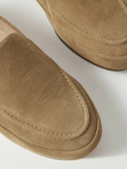 Mulo - Fleece-Lined Suede Loafers - Neutrals