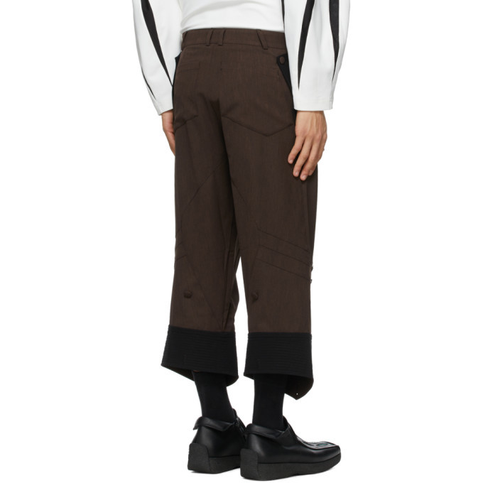 Kiko Kostadinov Brown Flipped Hem Sforza Trousers Kiko Kostadinov