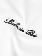 Balmain - Logo-Embroidered Cotton-Jersey T-Shirt - White