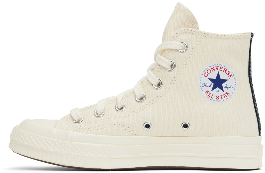 COMME des GARÇONS PLAY Off-White Converse Edition Chuck 70 OG Single Heart Sneakers