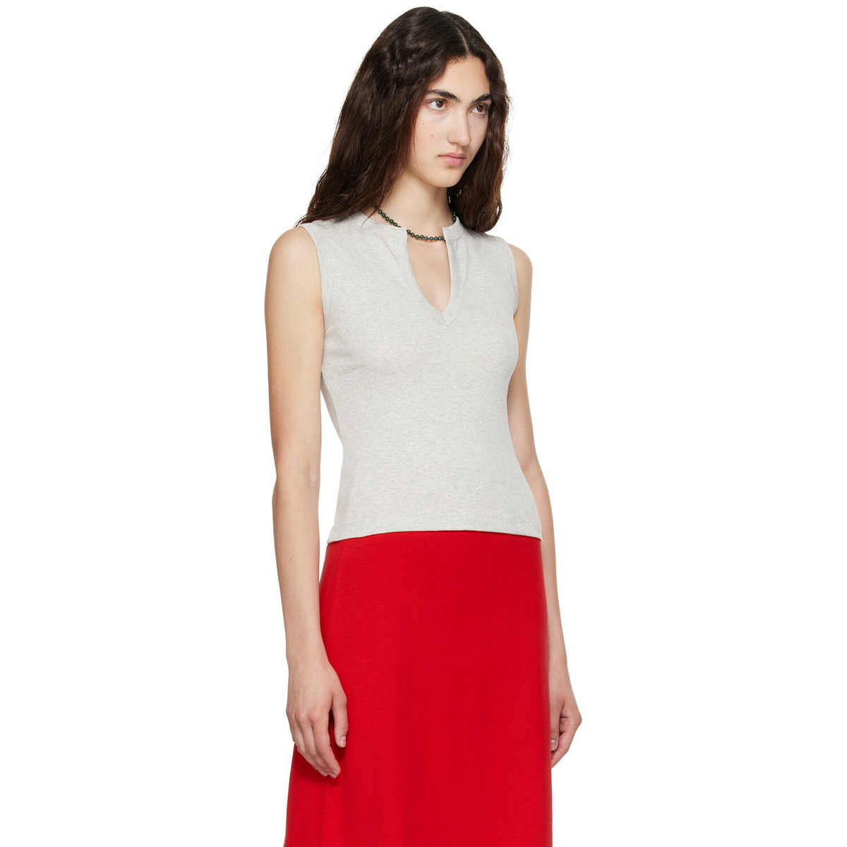 FLORE FLORE Gray Iman Tank Top