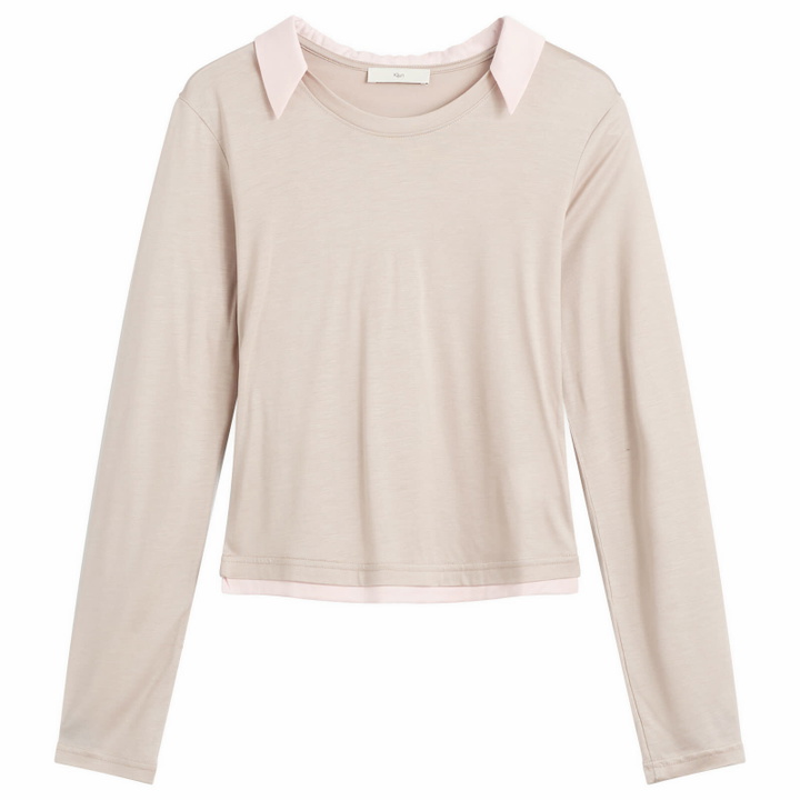Photo: Kijun Women's Collar Jersey Top in Beige