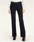 Brooks Brothers Women's Stretch Cotton Flared Jeans | Dark Blue