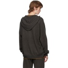 Frenckenberger Green Cashmere Open Front Hoodie