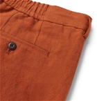 Beams F - Cotton Drawstring Shorts - Orange