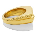 Versace Gold and Silver Meander Ring