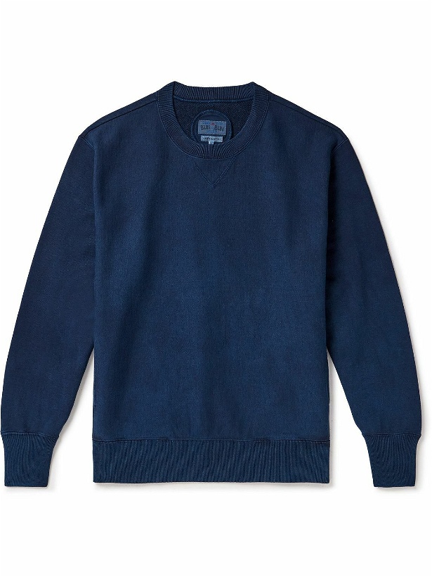 Photo: Blue Blue Japan - Indigo-Dyed Cotton-Jersey Sweatshirt - Blue