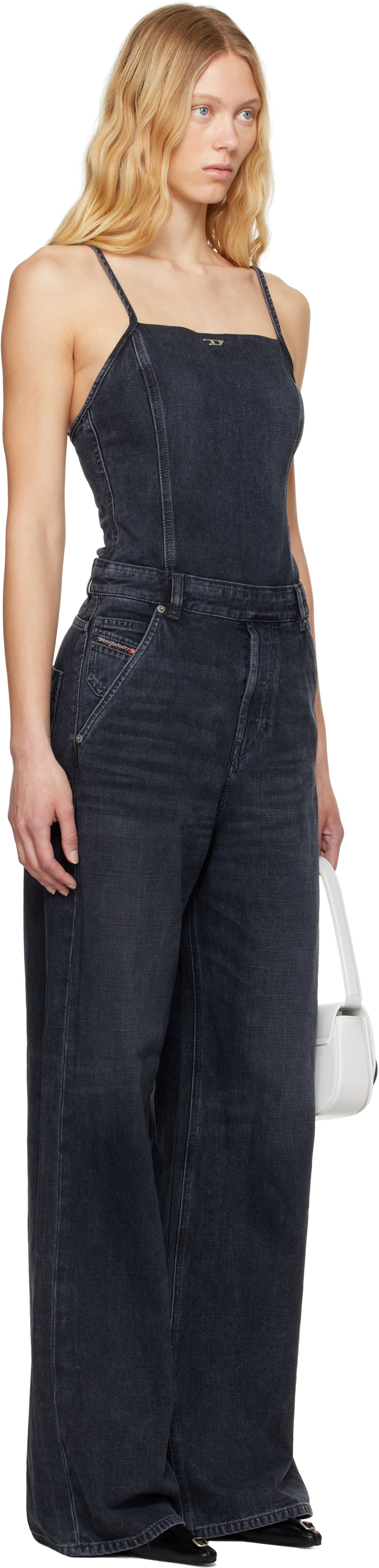 Diesel Black De-Vors Denim Jumpsuit
