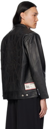 DEVÁ STATES Black Ragnatela Leather Jacket
