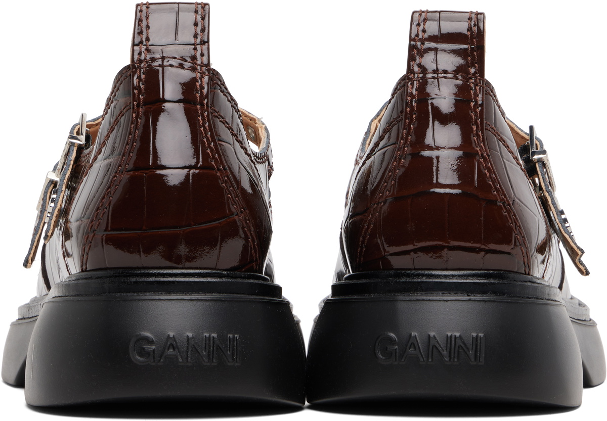 GANNI Brown Everyday Butterfly Mary Jane Loafers