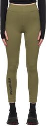 Moncler Grenoble Khaki Breathable Leggings