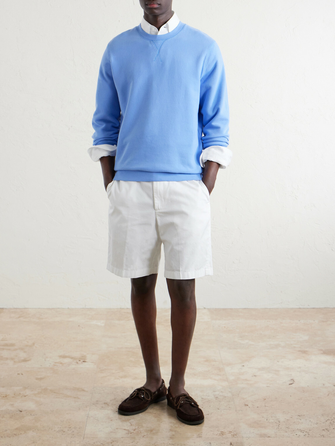 Sunspel - Cotton-Jersey Sweatshirt - Blue