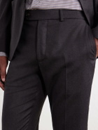 Slowear - Incotex Tapered Wool-Blend Flannel Trousers - Brown