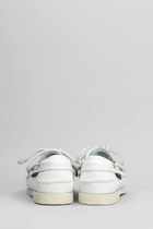 Sebago Portland Loafers In White Leather