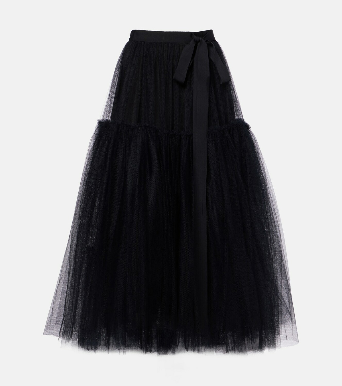 Erdem Belted tulle midi skirt