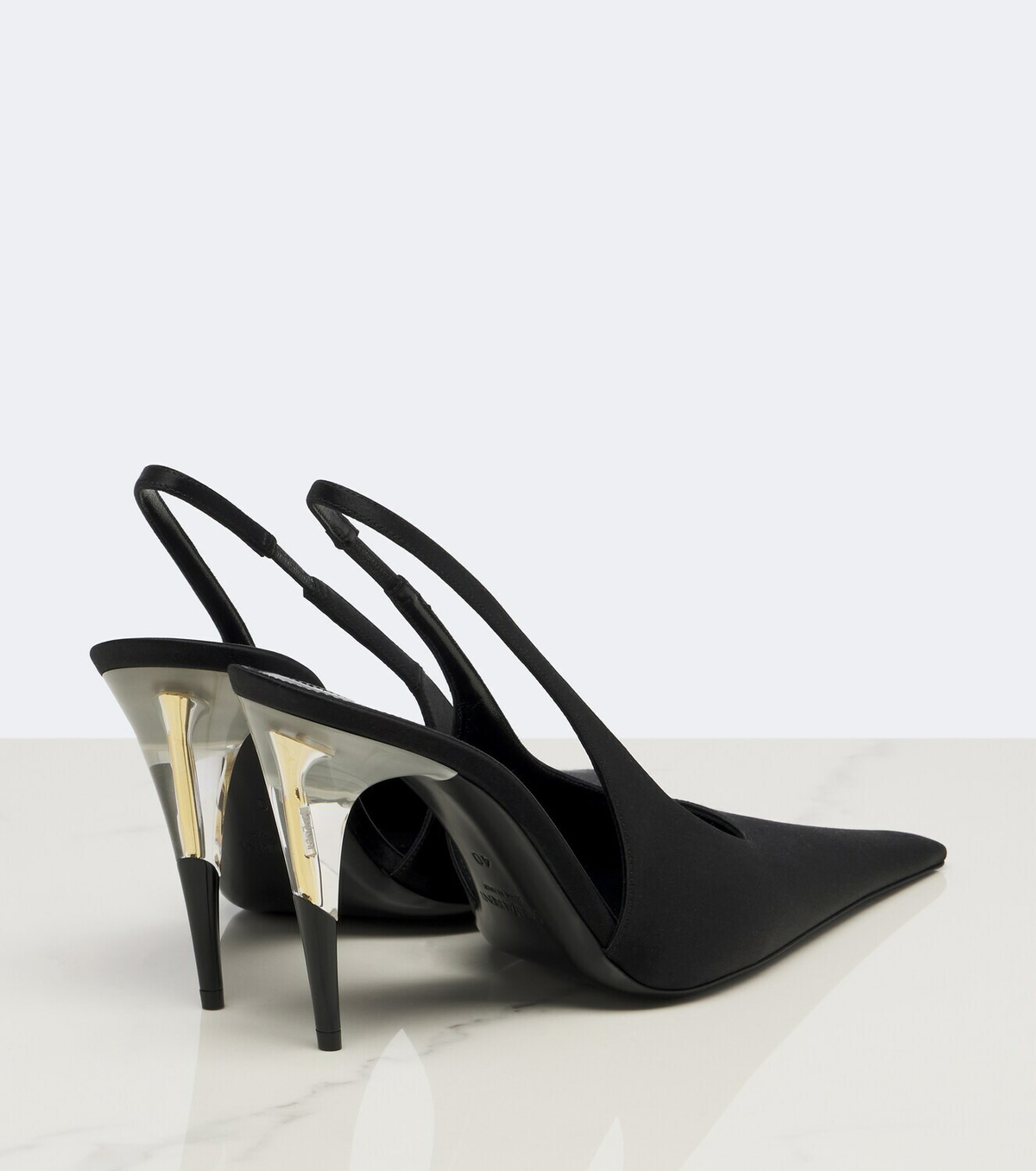 Saint Laurent Goya satin slingback pumps