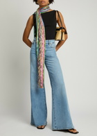 Missoni Zigzag-intarsia Fine-knit Scarf - Blue - One Size
