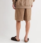 ACNE STUDIOS - Ross Wide-Leg Cotton-Blend Corduroy Shorts - Brown