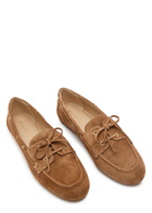 Stuart Weitzman Tinsley Suede Loafers Tan