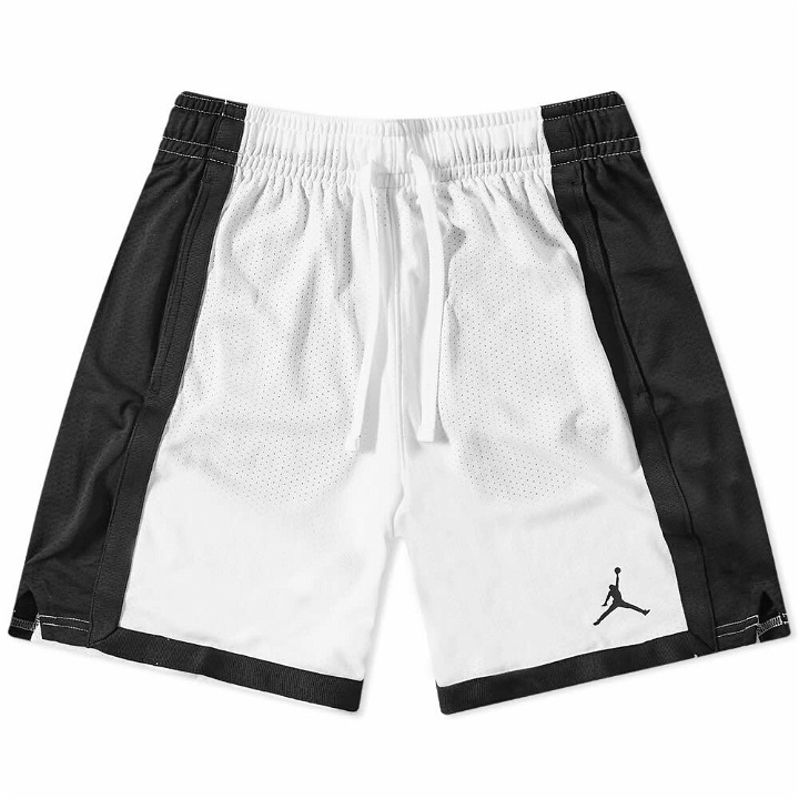 Photo: Air Jordan Men's Spirit Mesh Short in White/Black