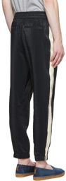 Saint Laurent Black Stripe Monogram Lounge Pants