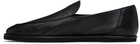 AURALEE Black Soft Leather Slip-on Loafers