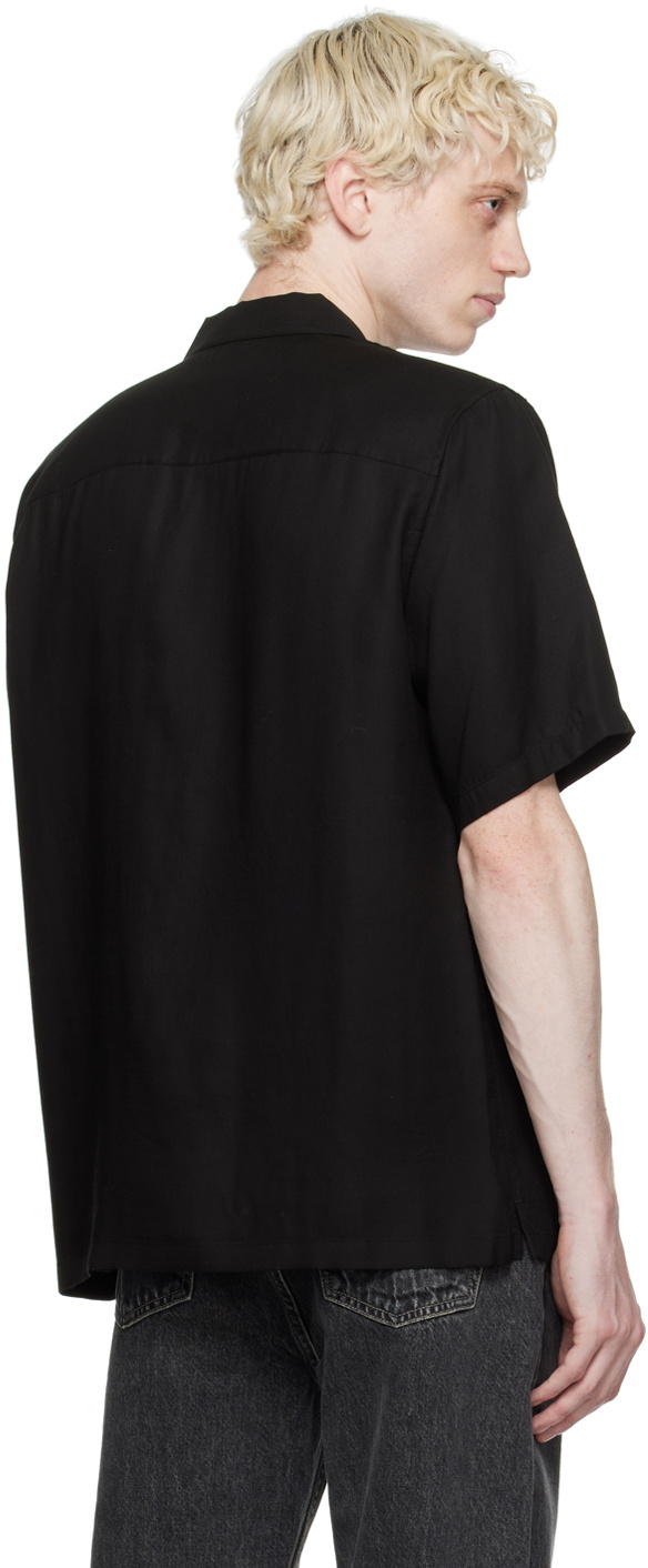 Theory Men's Noll Short Sleeve Button-Down Shirt - Lightweight Lyocell Camp Collar - View #10