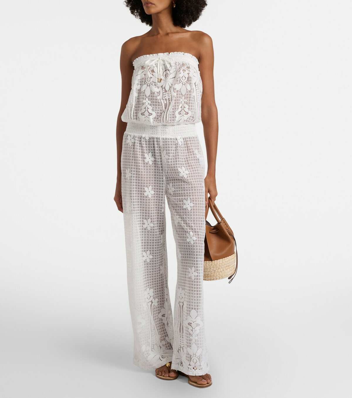 Melissa Odabash Viv cotton-blend jumpsuit