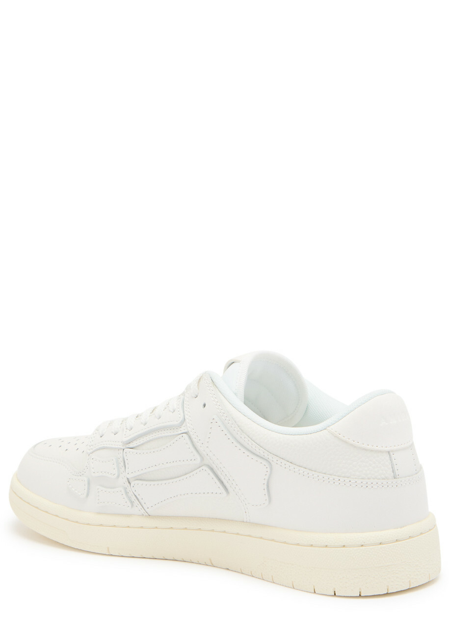 Amiri Skel Top Low Panelled Leather Sneakers White