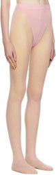 Wolford Pink Mugler Edition Sheer Tights