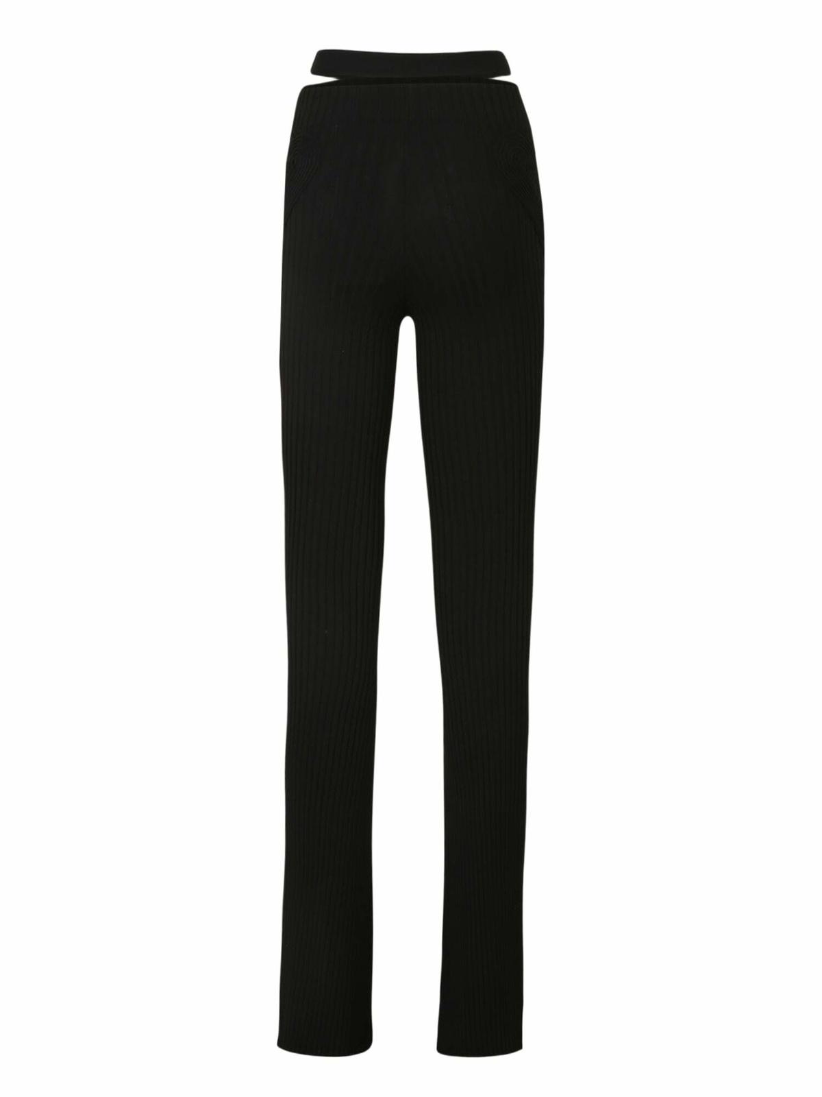 ANDREĀDAMO Ribbed Knit Slim Trousers