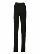 ANDREĀDAMO Ribbed Knit Slim Trousers