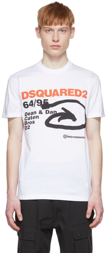 Photo: Dsquared2 White Cotton T-Shirt