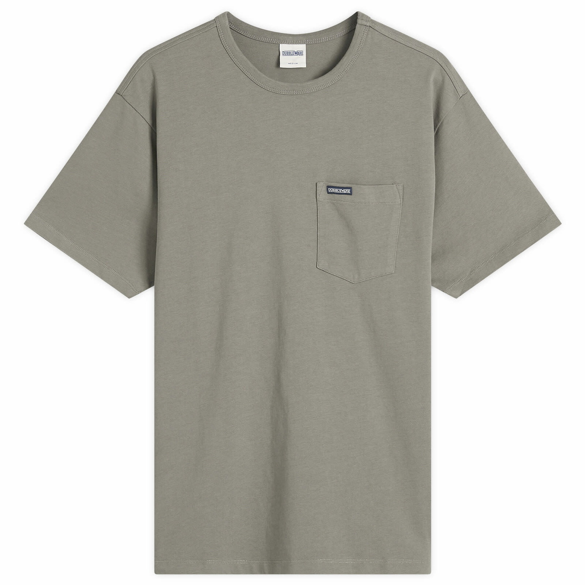 Dubbleware Men's Pocket Label T-Shirt in Soft Grey