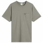 Dubbleware Men's Pocket Label T-Shirt in Soft Grey