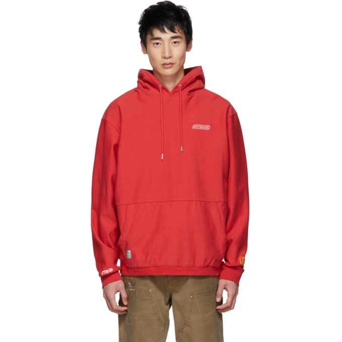 Photo: Heron Preston Red Style Basic Hoodie