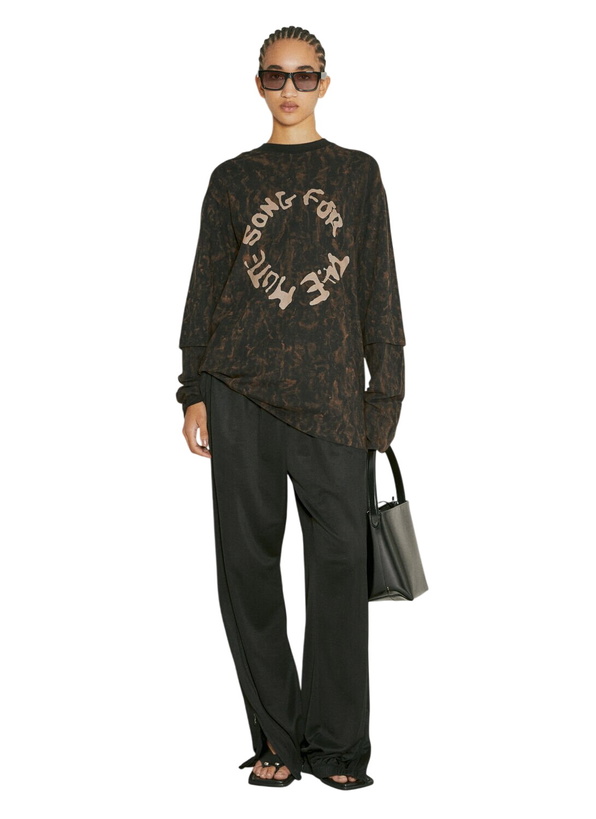 Photo: Song for the Mute Distressed Logo Print Sweatshirt