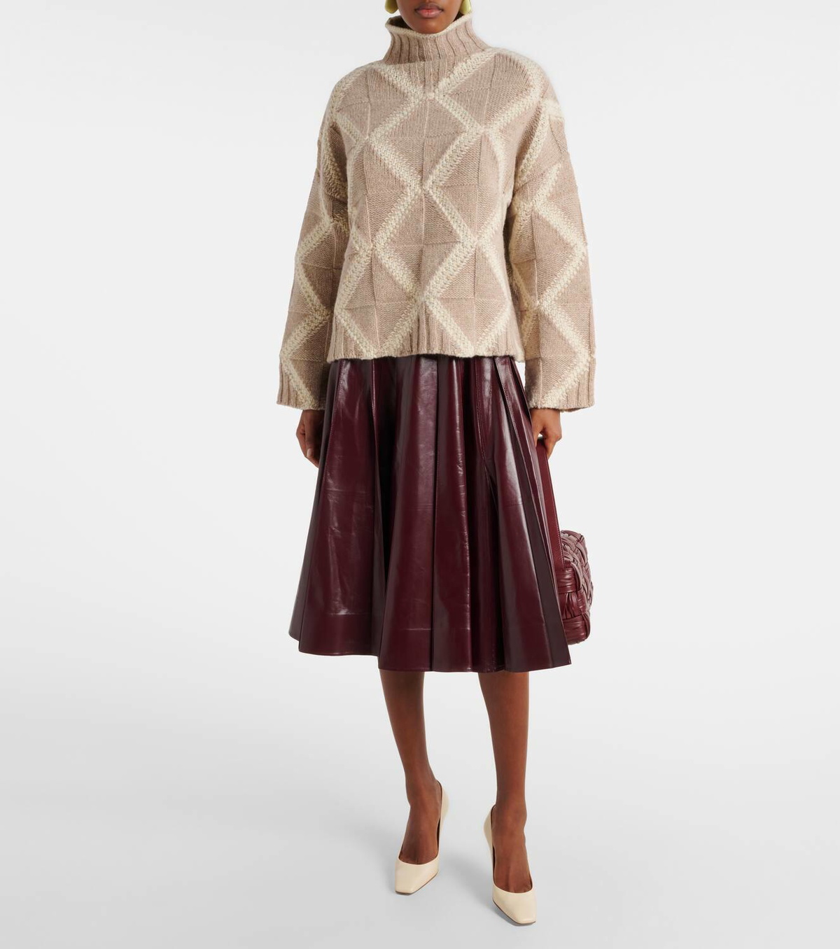 ボッテガヴェネタ Bottega Veneta Printed Leather Midi Skirt Bottega Veneta - Leather midi skirt Bottega Veneta