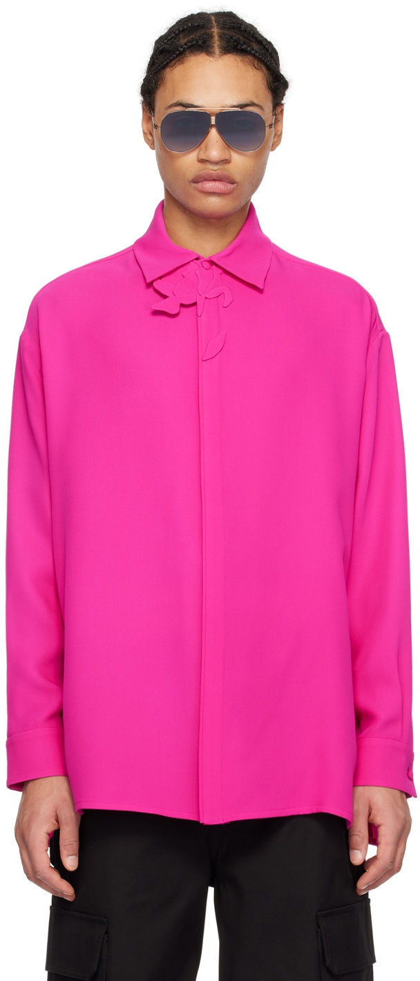 Photo: Valentino Pink Appliqué Shirt