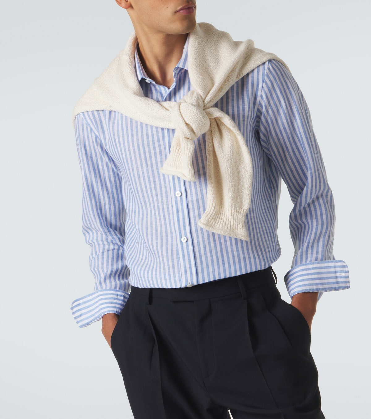 Charvet Striped linen shirt