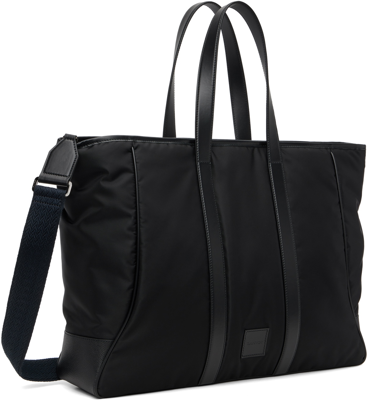 Lanvin Black Curb Nylon Tote