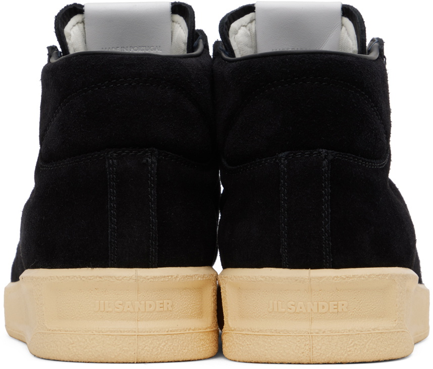 Jil Sander Black Fabric High Top Sneakers main image 1