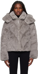 MACKAGE Gray Anik Faux-Fur Down Jacket
