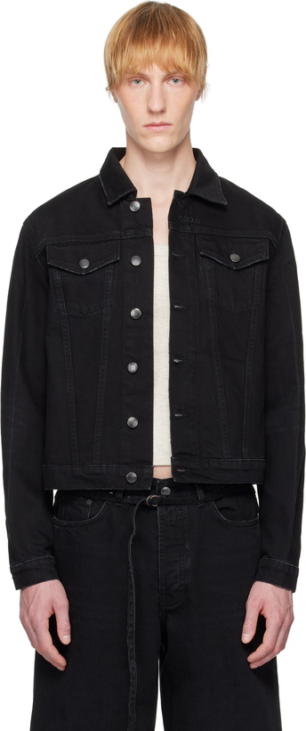 Photo: 032c Black Down To Earth Boxy Denim Jacket