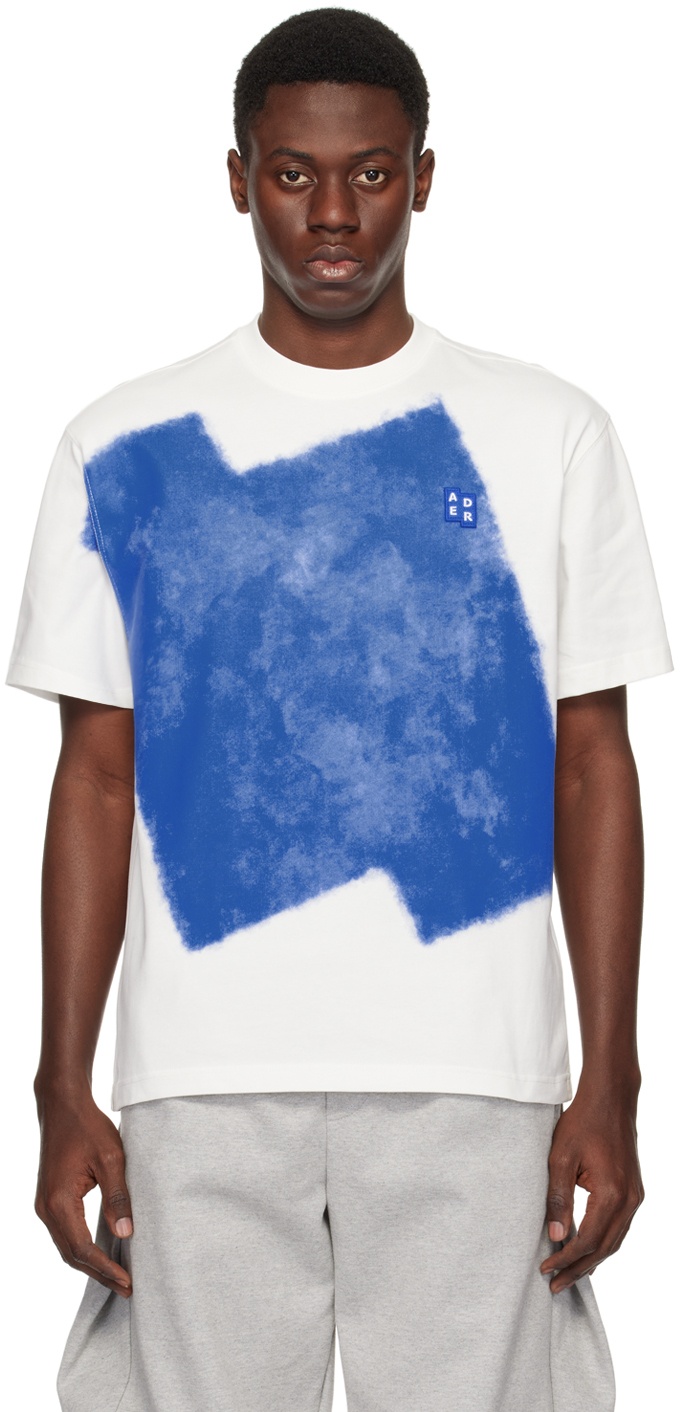 Photo: ADER error White & Blue Print T-Shirt