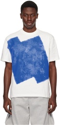 ADER error White & Blue Print T-Shirt