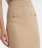 Alessandra Rich Cotton and cashmere pencil skirt